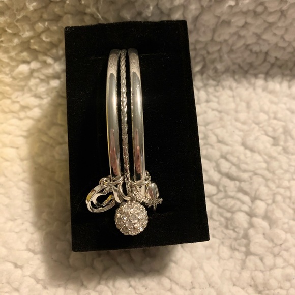 Silver Liz Claiborne bangle set - Picture 4 of 4